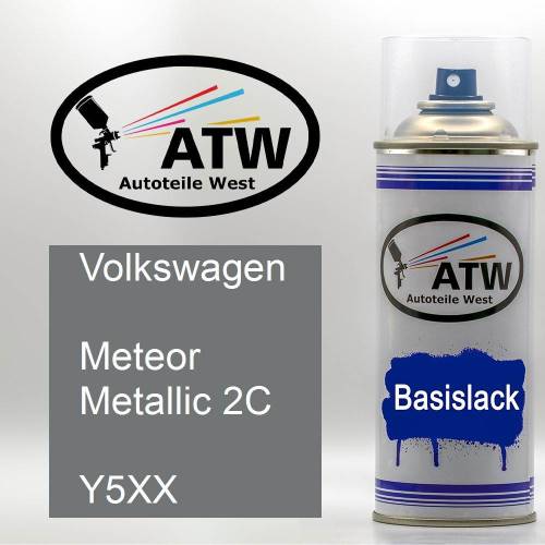 Volkswagen, Meteor Metallic 2C, Y5XX: 400ml Sprühdose, von ATW Autoteile West.